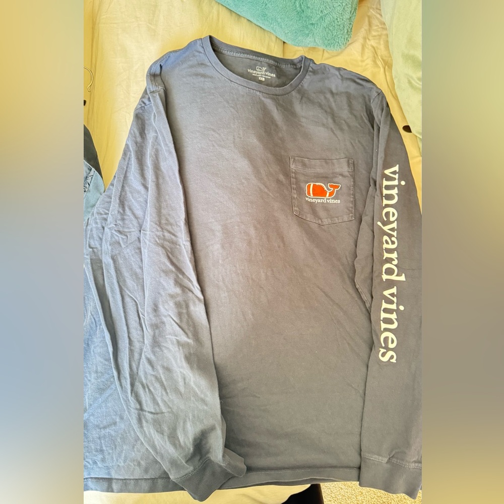 Vineyard Vines Men's Blue Long Sleeve Tee